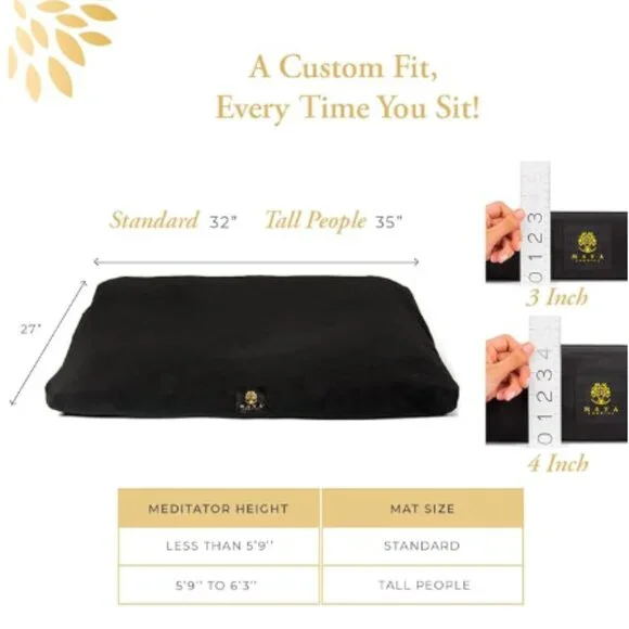 Zabuton Meditation Mat - Luxurious Meditation Cushion Floor Pillow - Picture 2 of 11